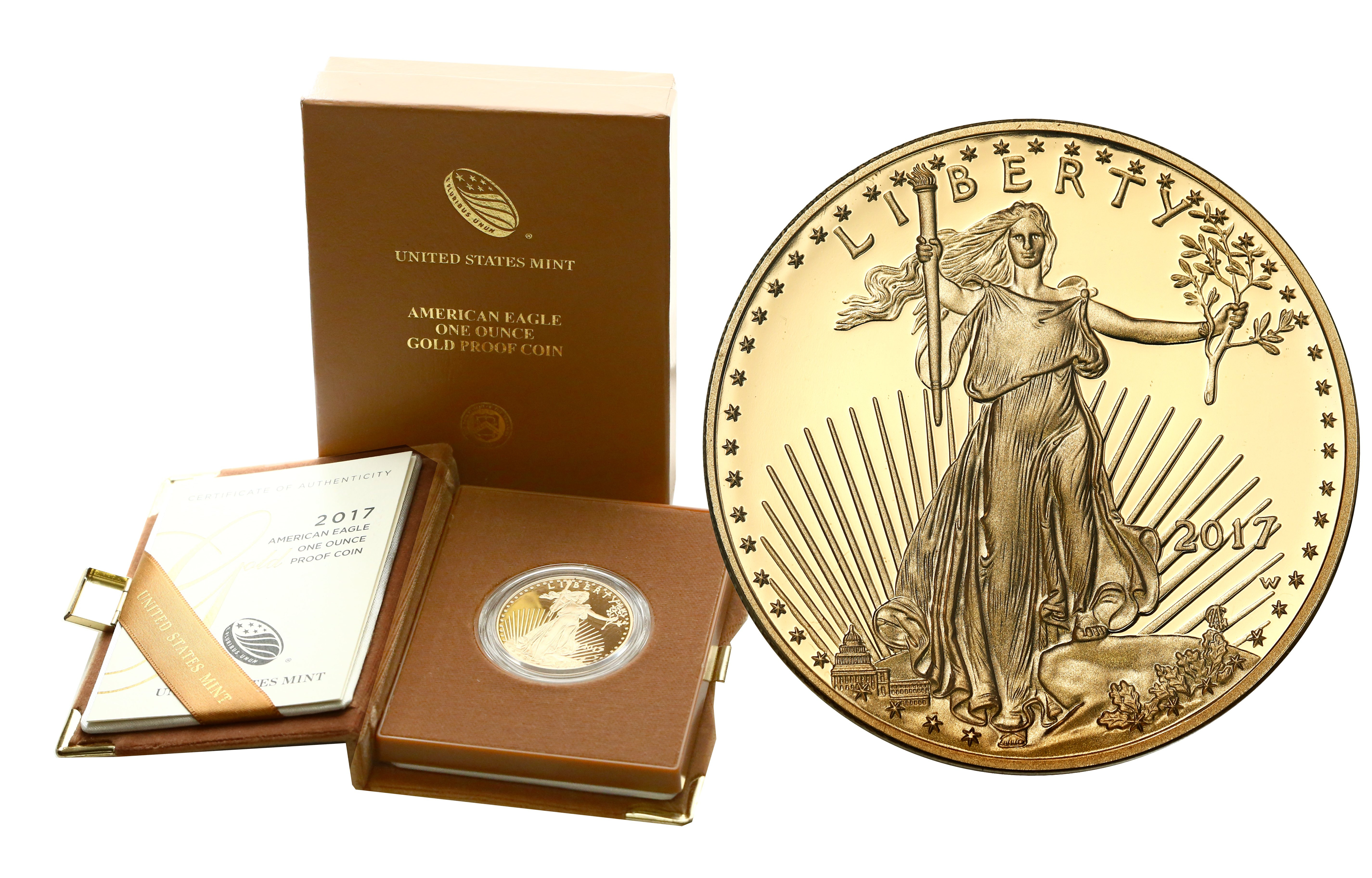 USA. Złote 50 $ dolarów 1991 Orzeł (Eagle) - 1 uncja złoto - LUSTRZANKA